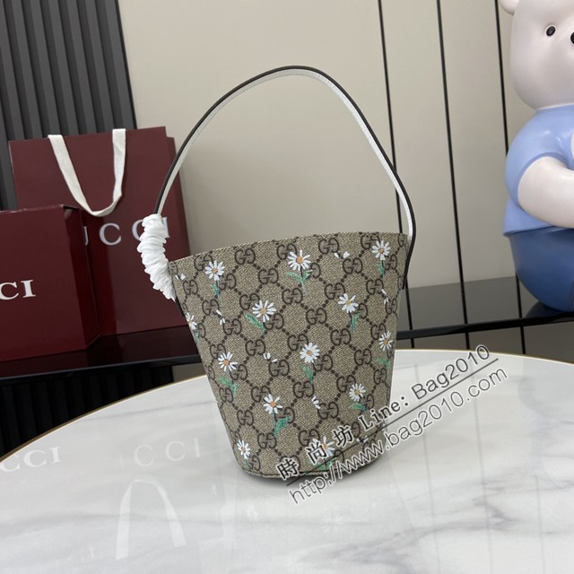 Gucci專櫃古馳2025早春兒童系列最新款動物印花手提托特包 jh2917型號：752356